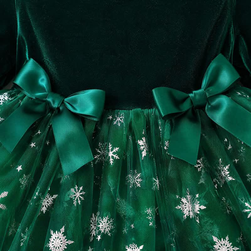 Baby Toddler Girl Snowflake Collar Tulle Dress Set With Beret - image 11