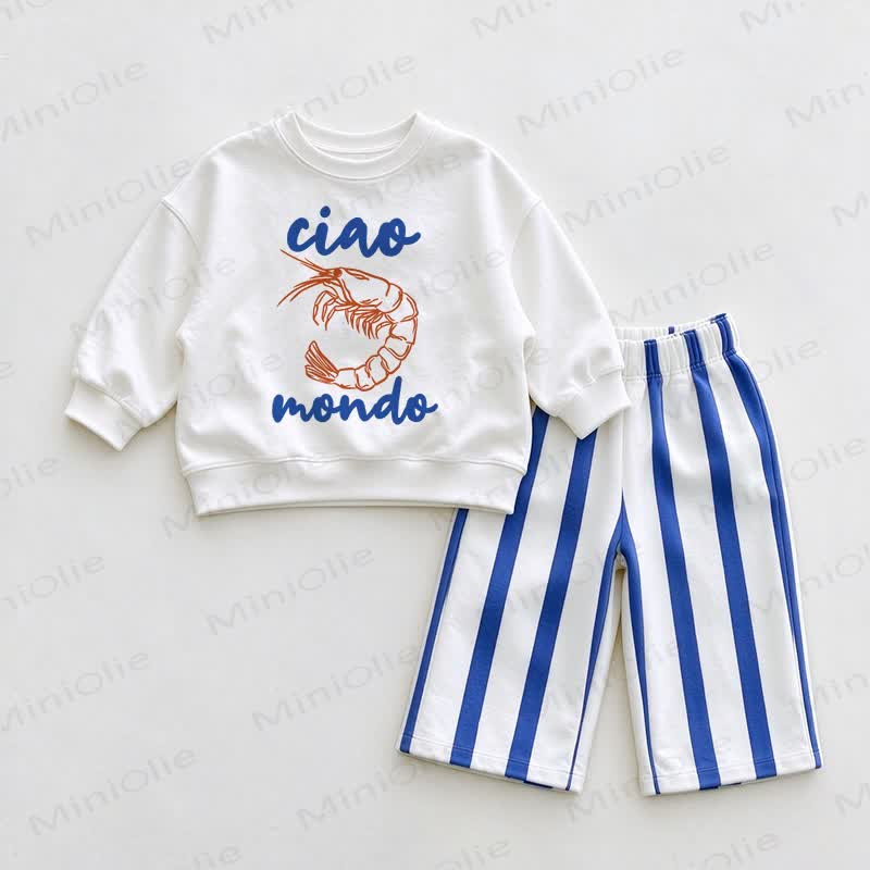 CIAO MONDO Baby Sweatshirt and Blue Pants 2-piece Set - image 1