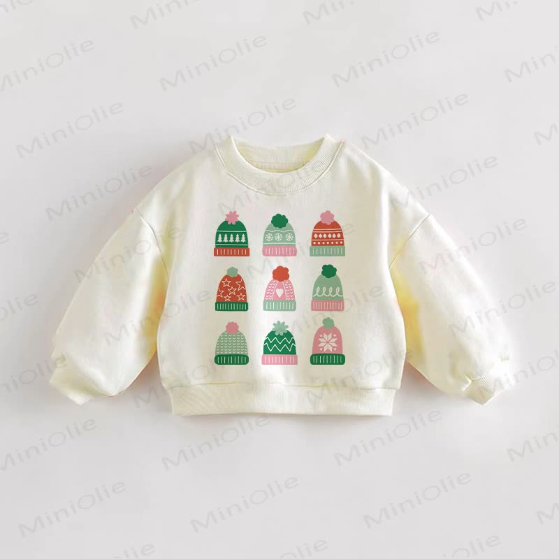 Baby Toddler Hat Cream Sweatshirt - Cream - 3-5T - image 1