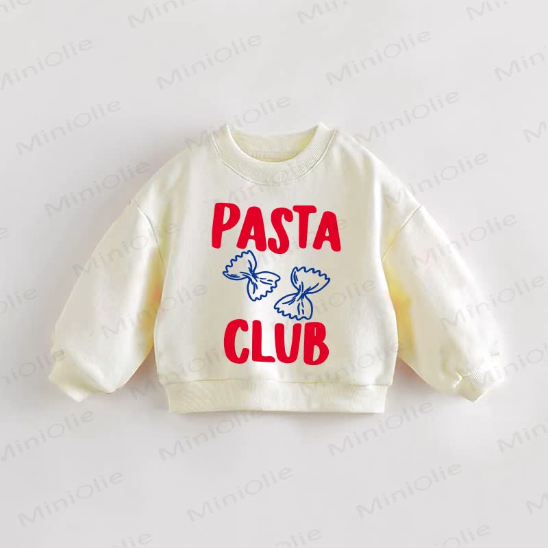 PASTA CLUB  Baby Toddler Pasta Cream Sweatshirt - Cream - 3-5T - image 1