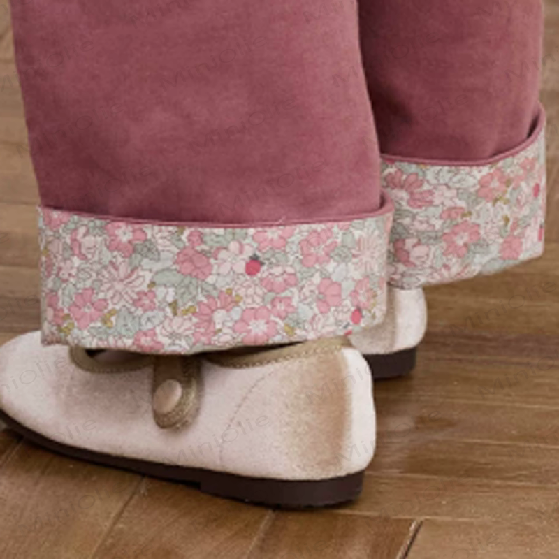 Toddler Pink Floral Patchwork Corduroy Pants - image 4
