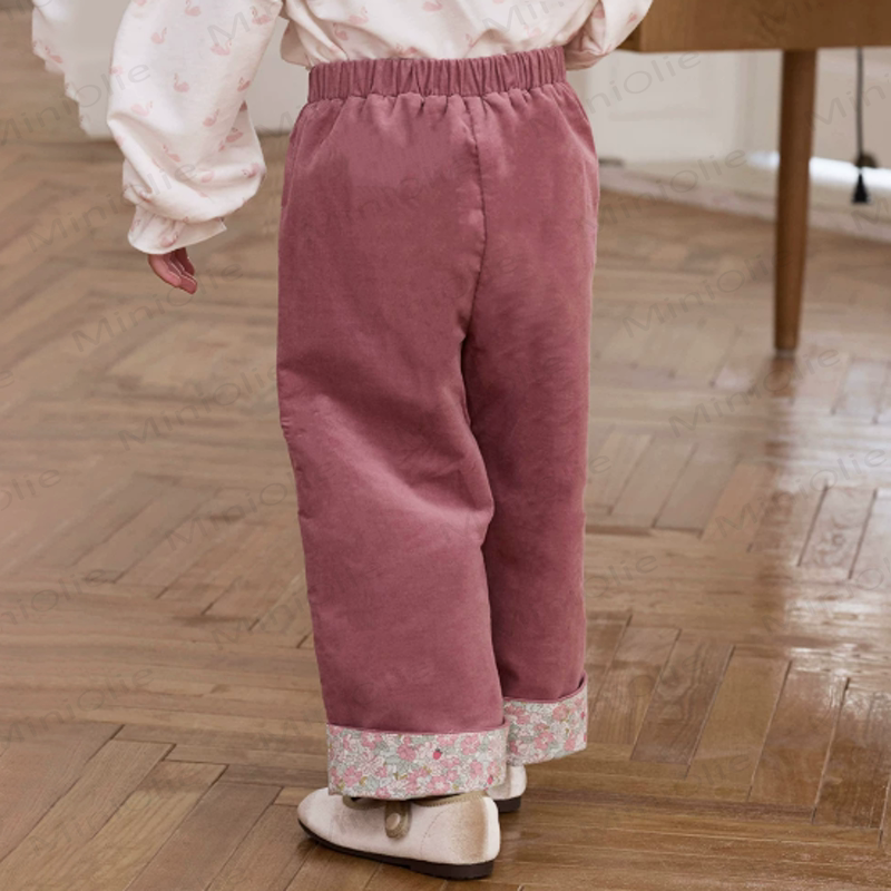 Toddler Pink Floral Patchwork Corduroy Pants - image 3