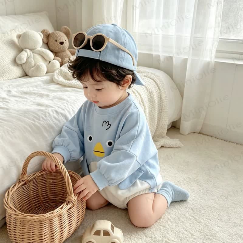 Baby Boy Penguin/Panda  Long Sleeve Bodysuit or White Leggings - image 4