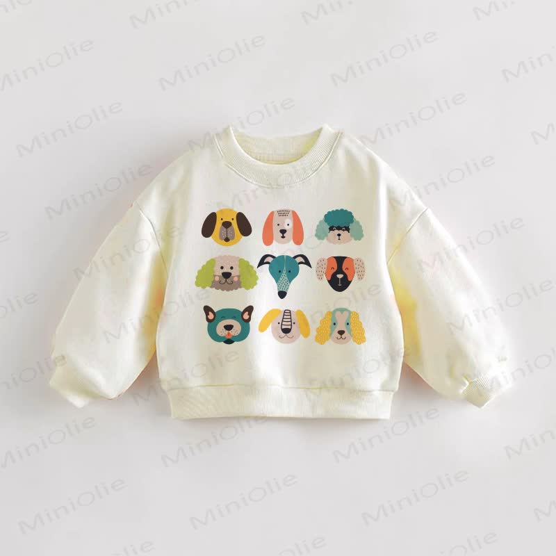  Baby Toddler Dog Cream Sweatshirt - Cream - 3-5T - image 1