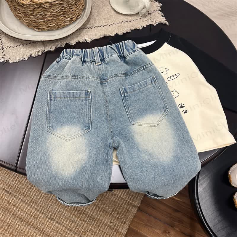 Toddler Boy Denim Graffiti Pants - image 2