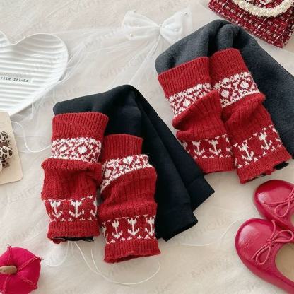 Toddler Girl Fleece Christmas Print Trim Winter Leggings - image 5