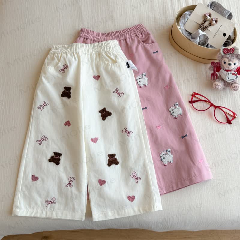 Toddler Girl Animal Bow Pants - image 1