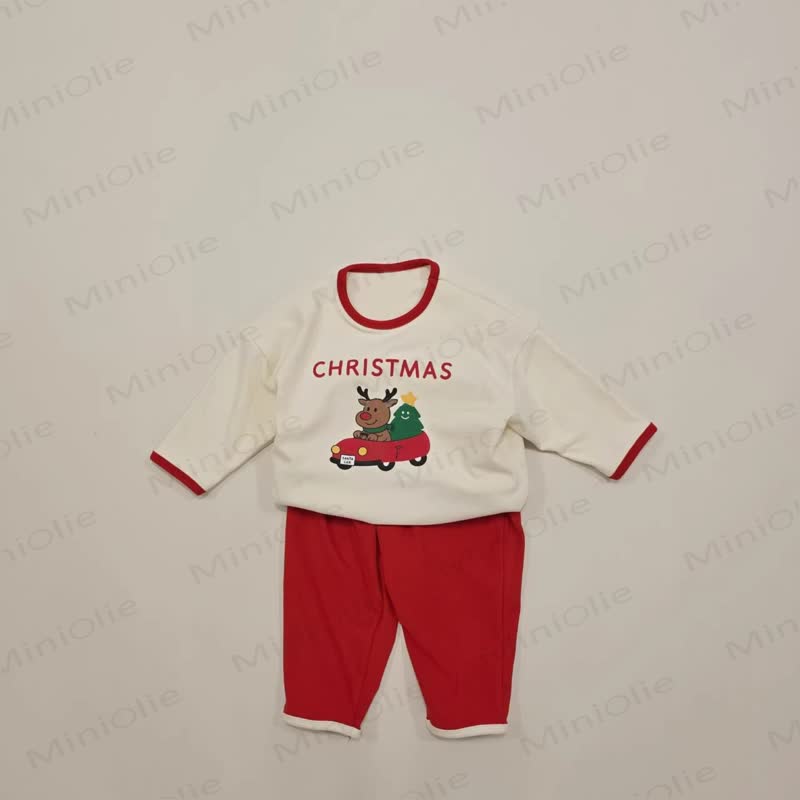 CHRISTMAS Toddler Reindeer Car 2-Piece Set - Red - 4-5T - image 2