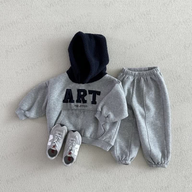 ART Baby Toddler Fleece Sweatshirt and Jogger 2-Piece Set - Gray - 4-5T - image 2