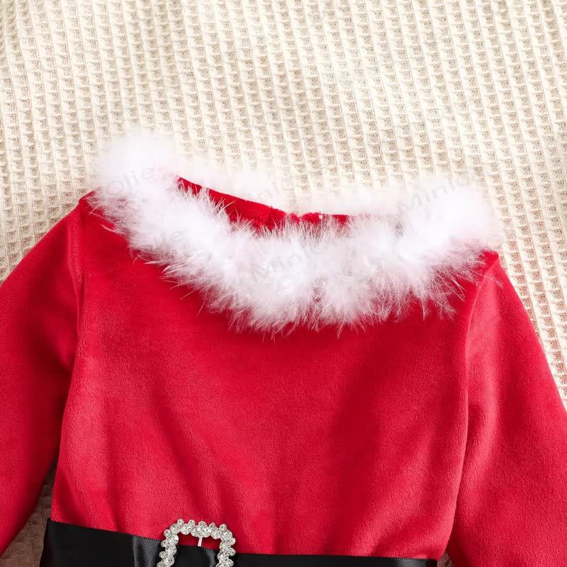 Toddler Girl Red Christmas Star Tulle Dress - image 4