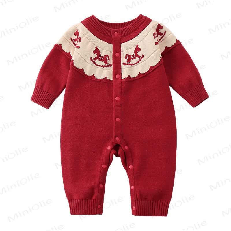 Baby Trojan Horse Red Romper - Red - 18-24M - image 3