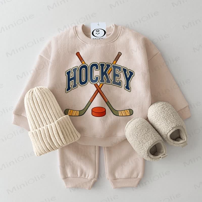 HOCKEY Baby Beige Sweatshirt 2-piece Set - Beige - 2-3T - image 1