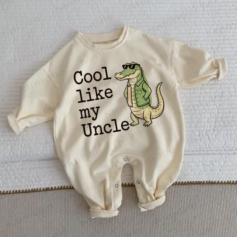 COOL LIKE MY UNCLE Baby Dino Beige Romper - Beige - 2-3T - image 1