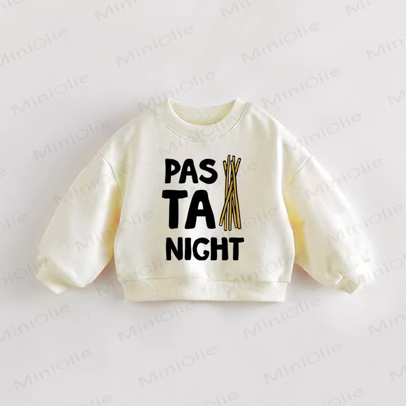 PASTA NIGHT Baby Cream Sweatshirt - Cream - 3-5T - image 1