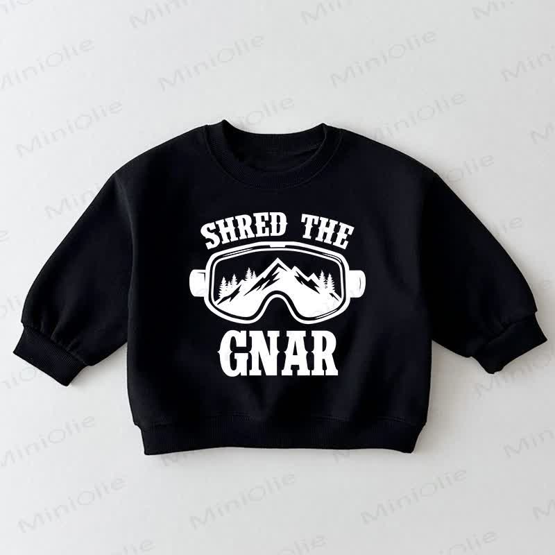 SHRED THE GNAR Baby Toddler Black Sweatshirt - Black - 3-5T - image 1