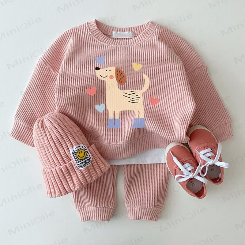 Baby Puppy Heart Pink 2-Piece Set - Pink - 2-3T - image 1