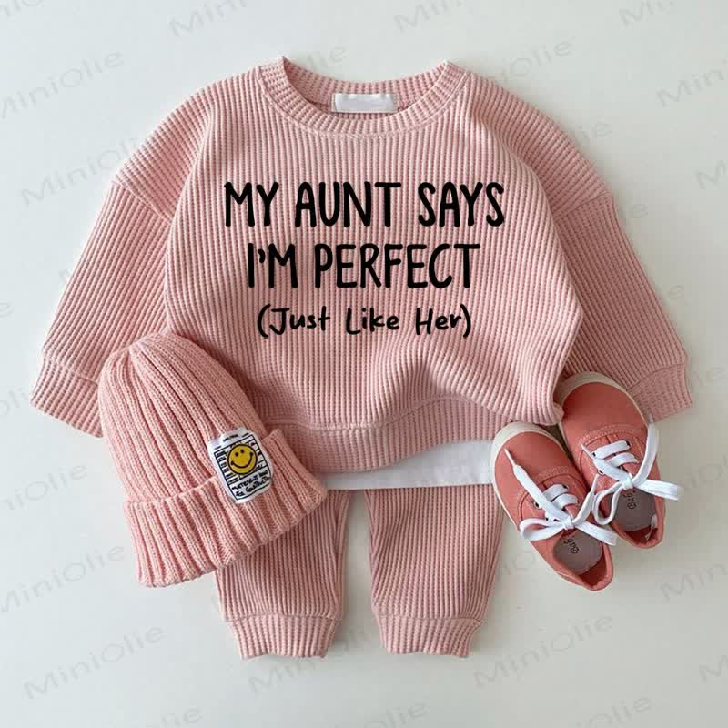 MY AUNT SAY I'M PERFECT (JUST LIKE HER) Baby Pink 2-Piece Set - Pink - 2-3T - image 1