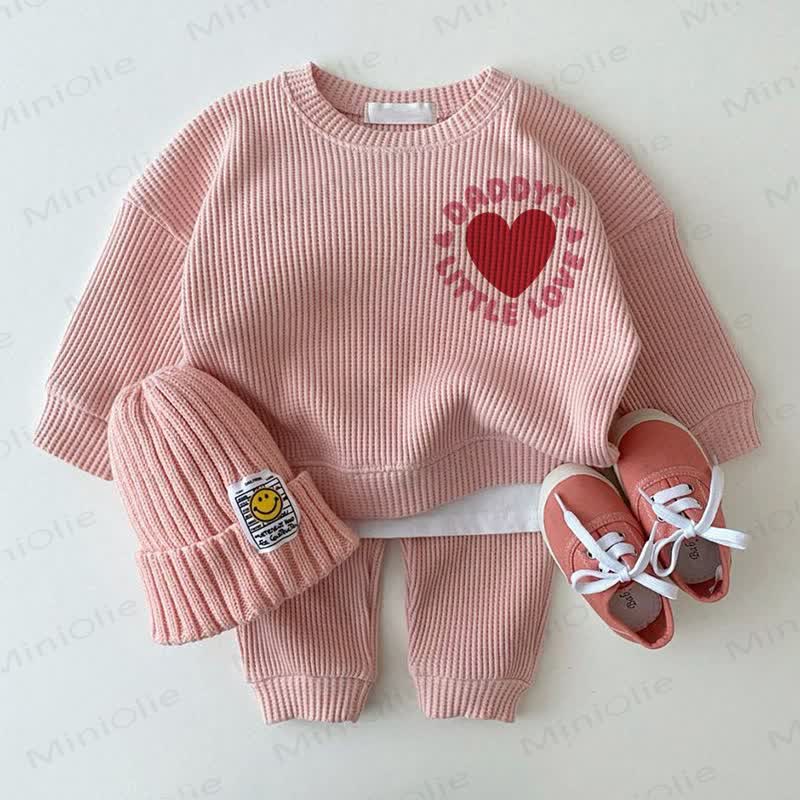 DADDY'S LITTLE LOVE Baby Heart Pink 2-Piece Set - Pink - 2-3T - image 1