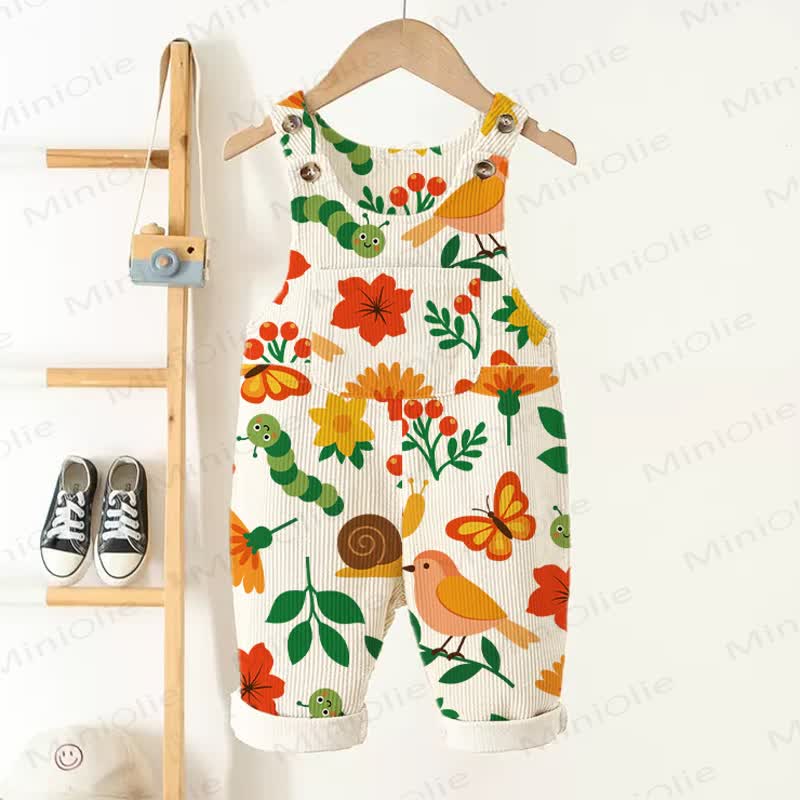 Baby Toddler Garden Beige Corduroy Overalls - Beige - 3-5T - image 1