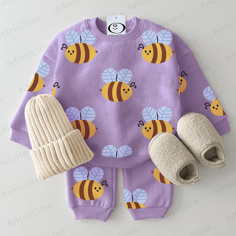 Baby Bee Purple 2-piece Set - Purple - 2-3T - image 1
