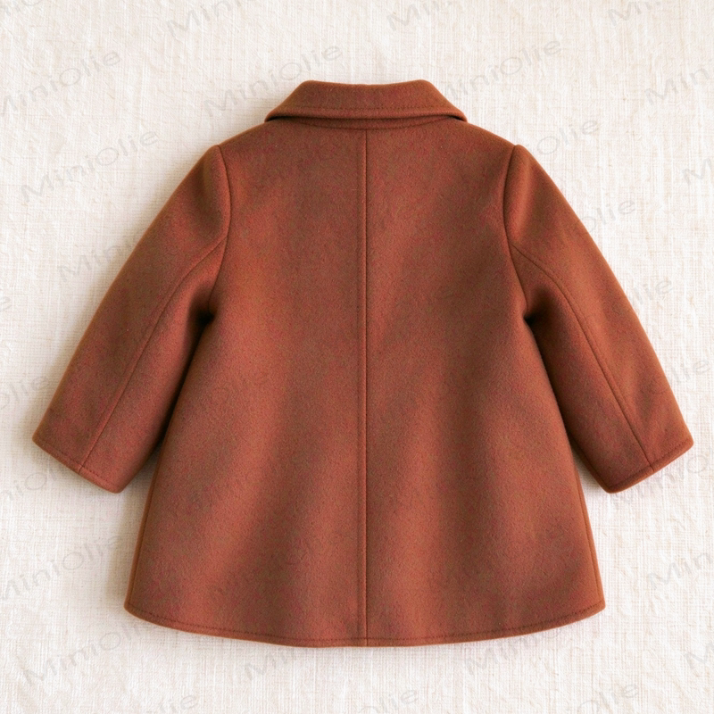 Toddler Girl Brown Bow Coat - image 2