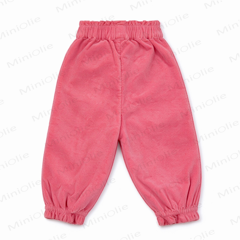 Toddler Girl Floral Embroidered Pink Corduroy Pants - image 2