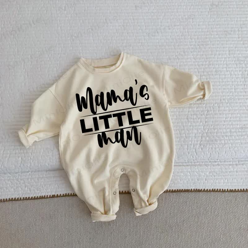 MAMA'S LITTLE MAN Baby Beige Romper - Beige - 2-3T - image 1