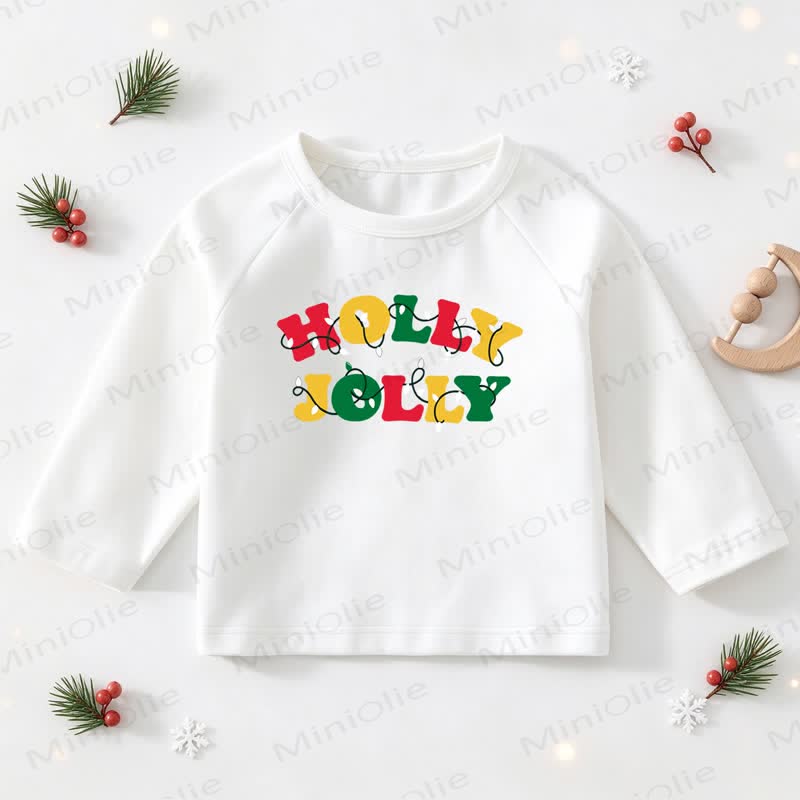 HOLLY JOLLY Baby White Christmas Night Glow Print Long-Sleeve T-Shirt - image 2