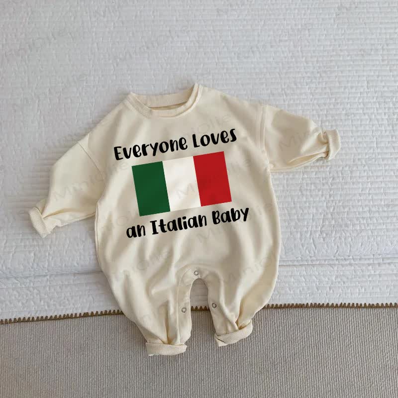 EVERYONE LOVES AN ITALIAN BABY Beige Romper - Beige - 2-3T - image 1