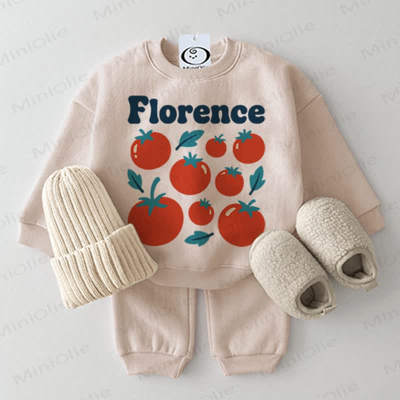 FLORENCE Baby Tamoto Beige Sweatshirt 2-piece Set - Beige - 2-3T - image 1
