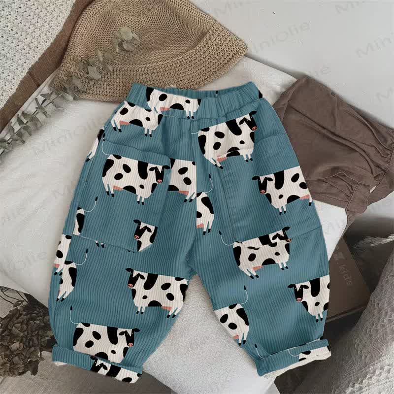 Baby Toddler Blue Cow Cord Pants - Blue - 3-5T - image 1