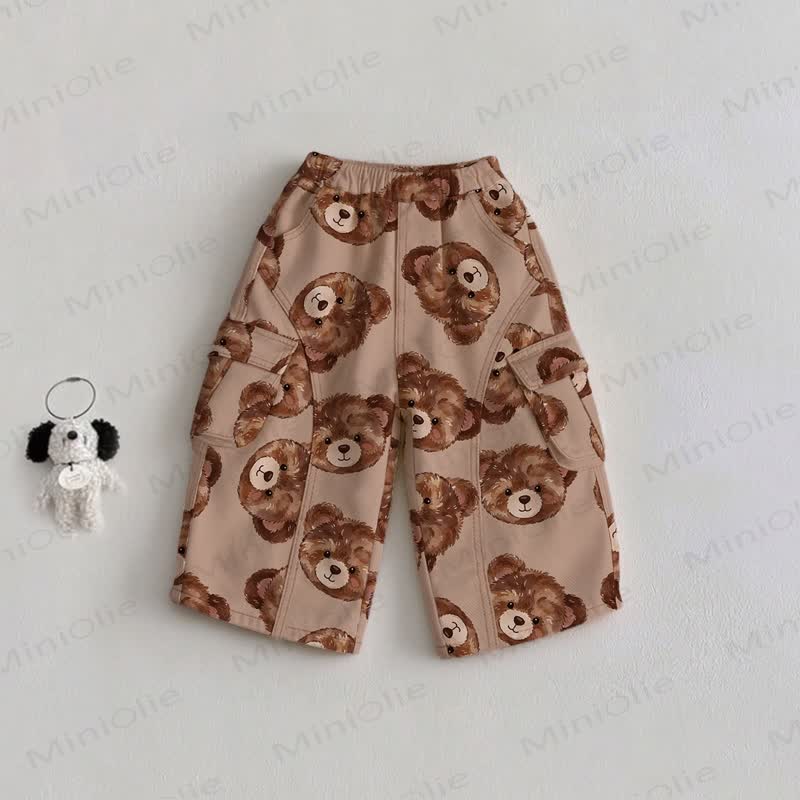 Baby Toddler Bear Pocket Pants - Brown - 2-3T - image 1