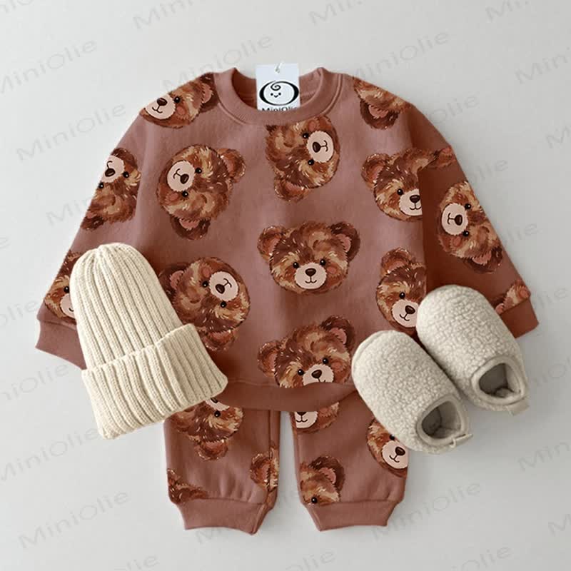 Baby Toddler Bear Brown 2-piece Set - Brown - 3-5T - image 1