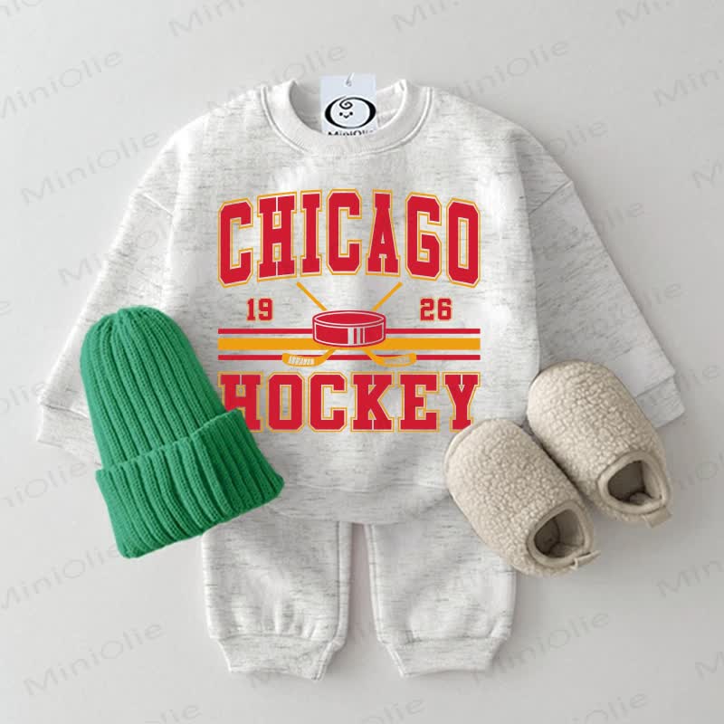 CHICAGO HOCKEY 1926 Baby Sweatshirt 2-piece Set - Light Grey - 2-3T - image 2