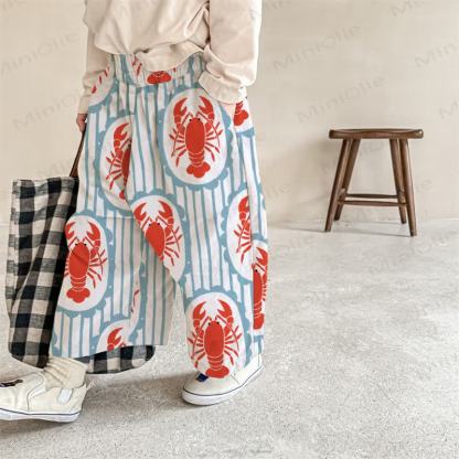 Baby Blue Lobster Casual Striped Pants - Blue - 2-3T - image 1