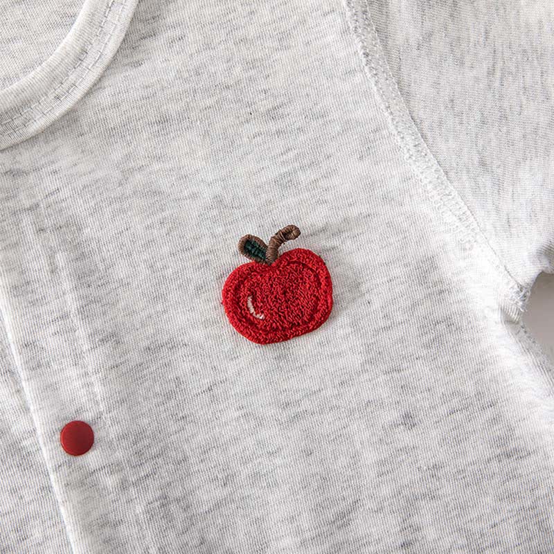 Baby Combed Cotton Apple Print Short Sleeve Romper - image 6