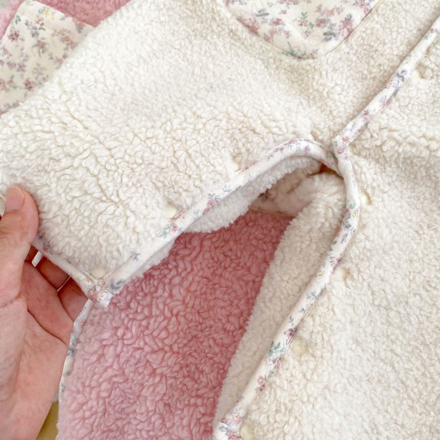 Baby Floral Bunny Ear Hooded Romper - image 11