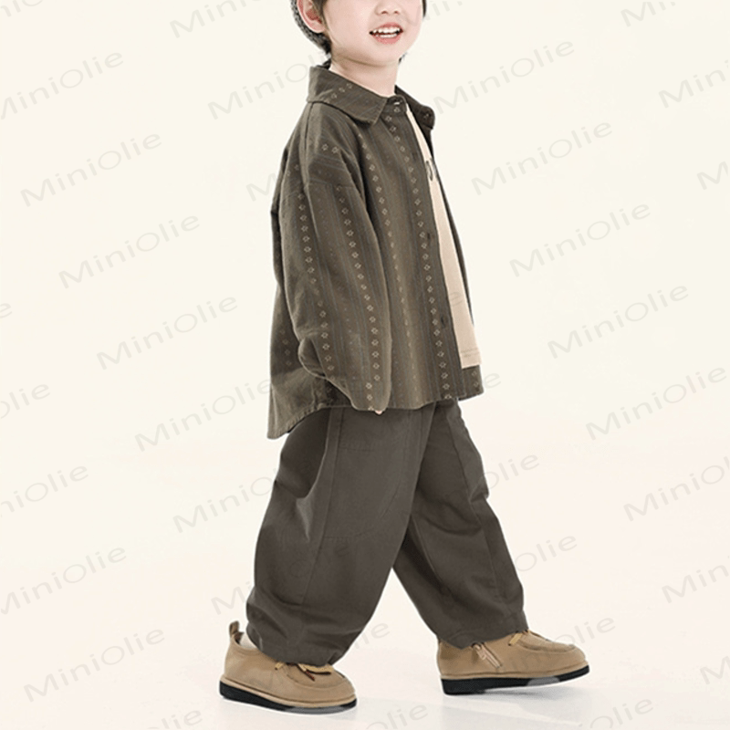 Toddler Boy Plain Grey Loose Pants - image 7