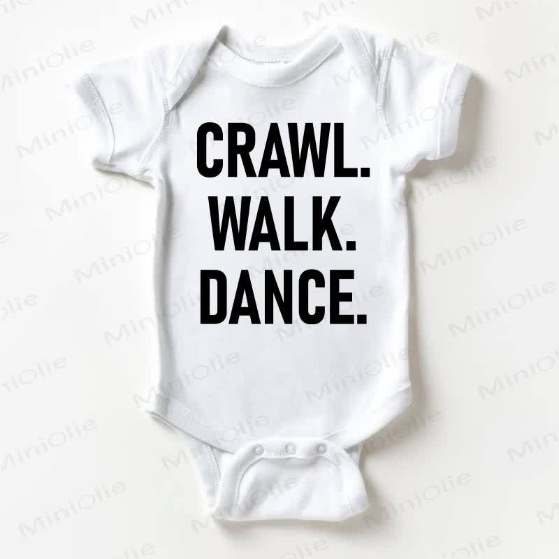 CRAWL. WALK. DANCE. Baby White Bodysuit - White - 18-24M - image 1