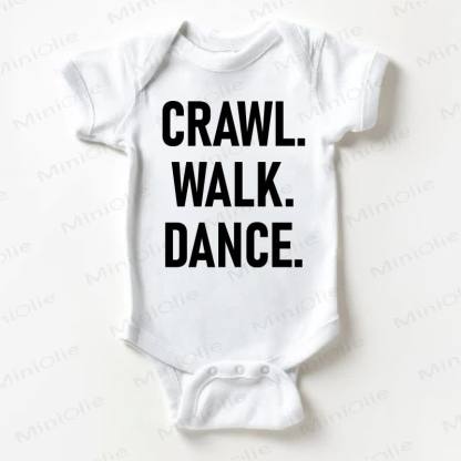 CRAWL. WALK. DANCE. Baby White Bodysuit - White - 18-24M - image 1