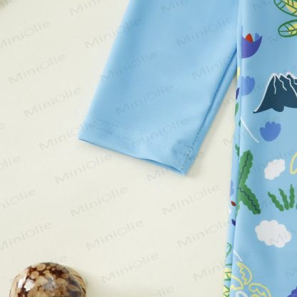 Baby Toddler Boy Dinosaur Shark Swimsuit with Hat - image 17