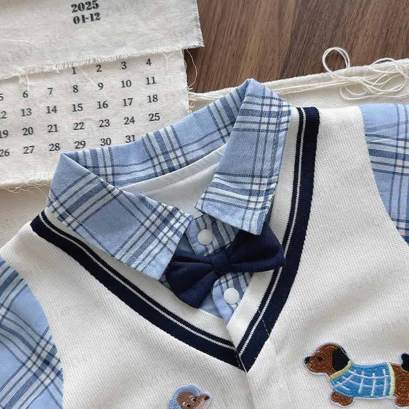 Baby Gentleman Puppy Patch Romper - image 10