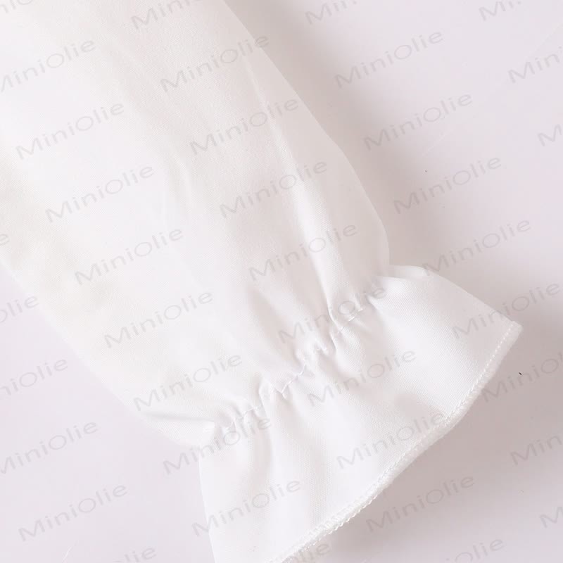 Baby Girl White Blouse Dress & Blue Denim Skirt - image 5