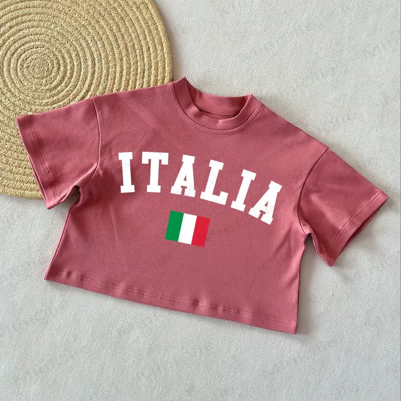 ITALIA Baby Summer Casual T-Shirt - Brick Red - 2-3T - image 4