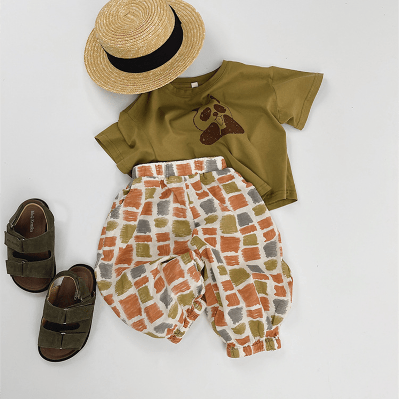 Toddler Loose Retro Pattern Design Pants - image 17