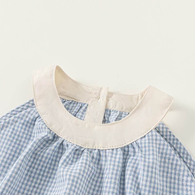 Toddler Blue Plaid Sleeveless Dress - image 5