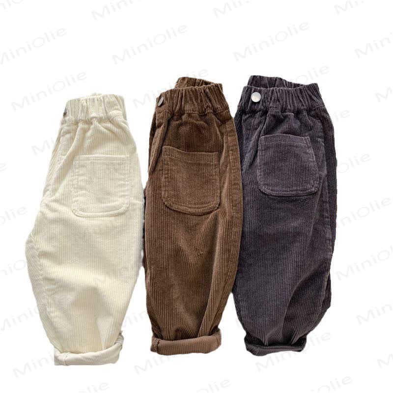 Toddler Kid Corduroy Solid Color Pants - image 15