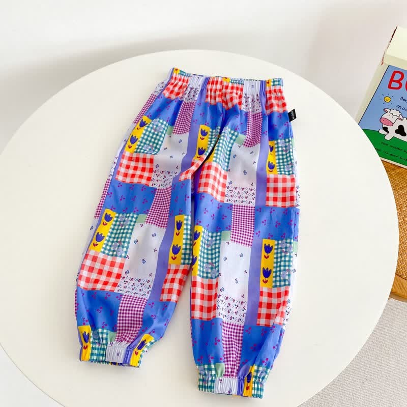 Toddler Colorful Bear Flower Strawberry Pants - Blue - 10Y - image 19