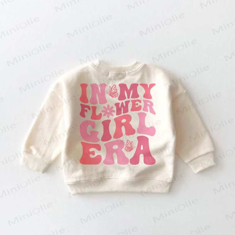 IN MY FLOWER GIRL ERA Baby Toddler Butterfly Cream Sweatshirt - image 3