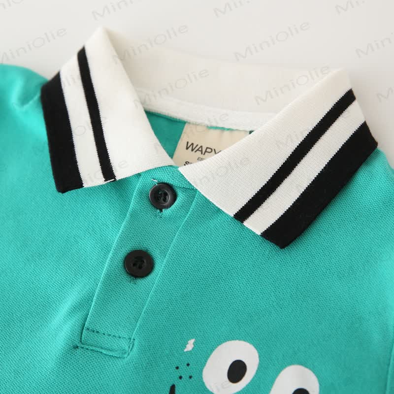 Kid Boy Smile Face Polo Shirt - image 8